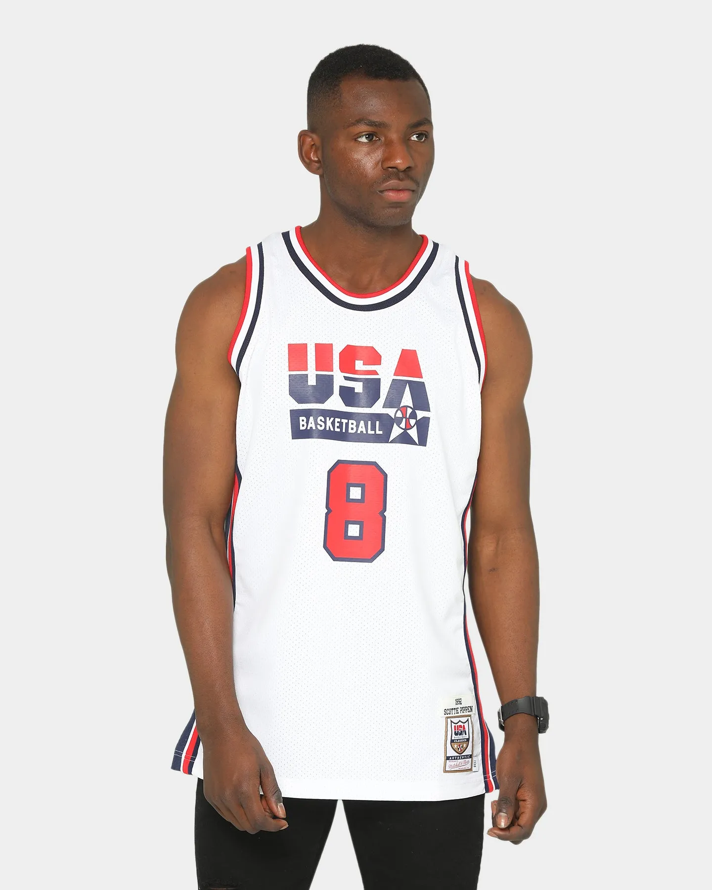 Mitchell & Ness Scottie Pippen #8 USA 92' NBA Authentic Jersey White