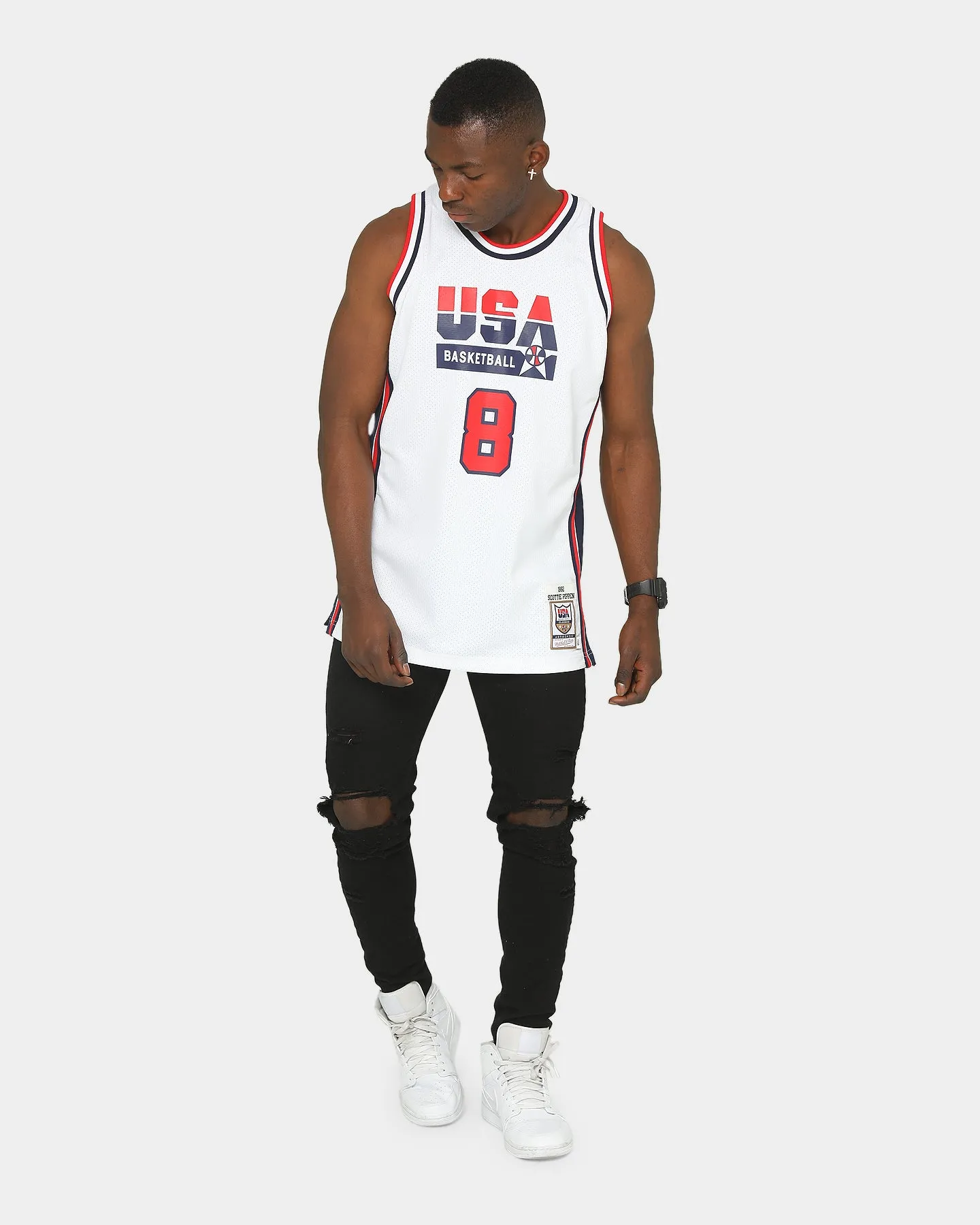 Mitchell & Ness Scottie Pippen #8 USA 92' NBA Authentic Jersey White