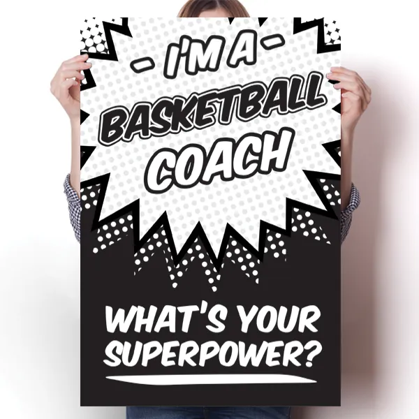 What's Your Superpower - Basketball Coach Poster