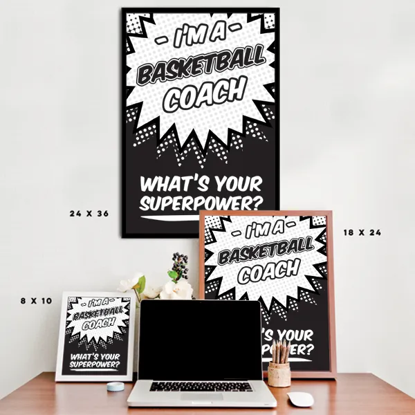 What's Your Superpower - Basketball Coach Poster