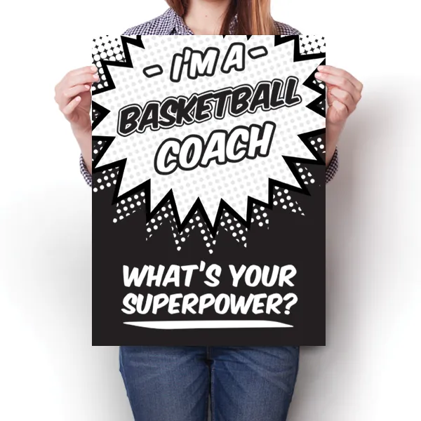 What's Your Superpower - Basketball Coach Poster